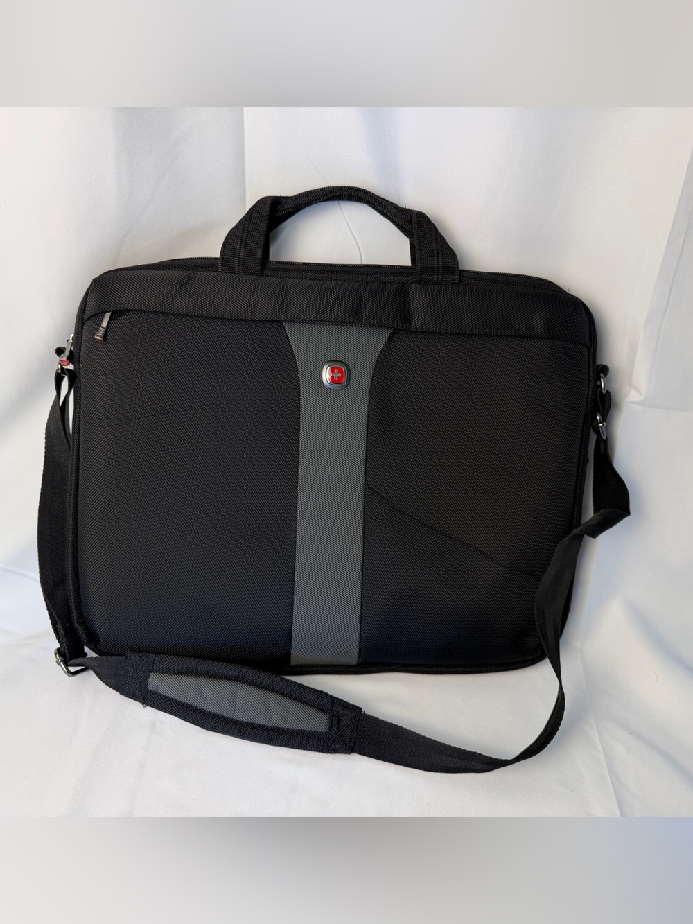 SwissGear Black and Gray Laptop Briefcase with Shoulder Strap